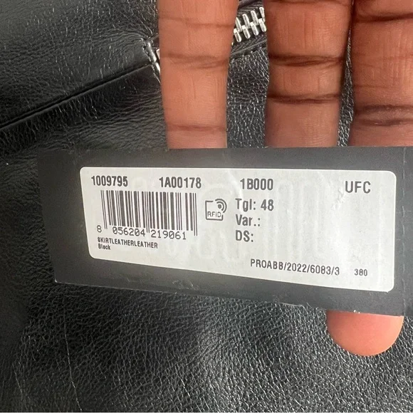 Versace Medusa 95 Leather Mini Skirt